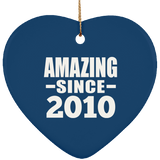 14th Birthday Amazing Since 2010 - Heart Ornament