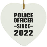 Police Officer Since 2022 - Heart Ornament