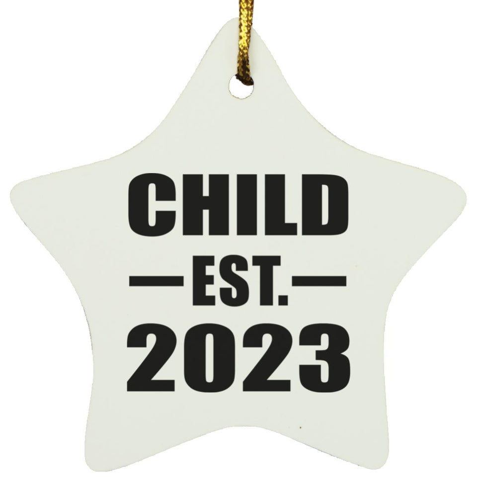 Child Established EST. 2023 - Star Ornament