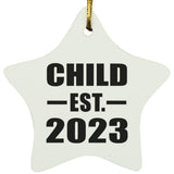 Child Established EST. 2023 - Star Ornament