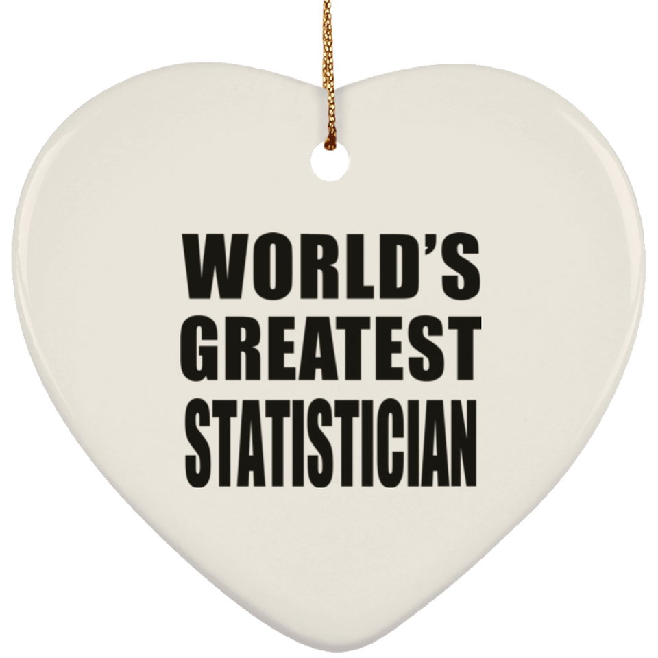 World's Greatest Statistician - Heart Ornament