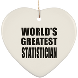 World's Greatest Statistician - Heart Ornament