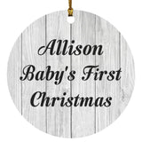 Allison Baby's First Christmas - Circle Ornament F