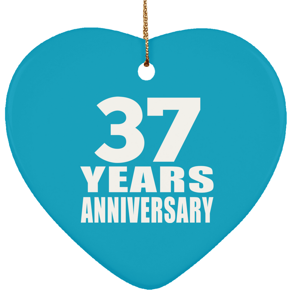 37th Anniversary 37 Years - Heart Ornament