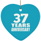 37th Anniversary 37 Years - Heart Ornament