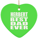 Herbert Best Dad Ever - Heart Ornament