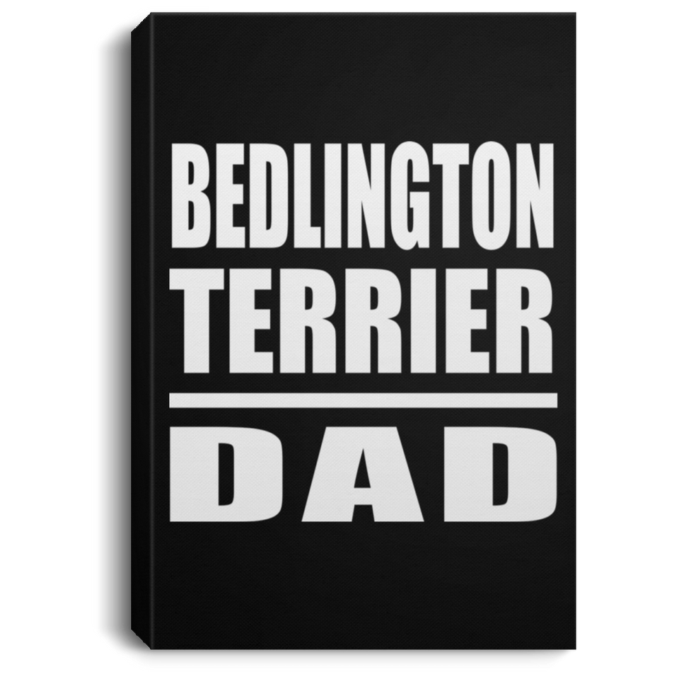 Bedlington Terrier Dad - Canvas Portrait