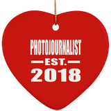 Photojournalist Established EST. 2018 - Heart Ornament