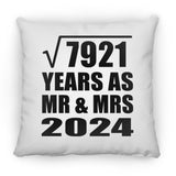 89th Anniversary Square Root of 7921 Years As Mr & Mrs 2024 - Throw Pillow