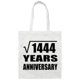 38th Anniversary Square Root of 1444 Years Anniversary - Tote Bag White