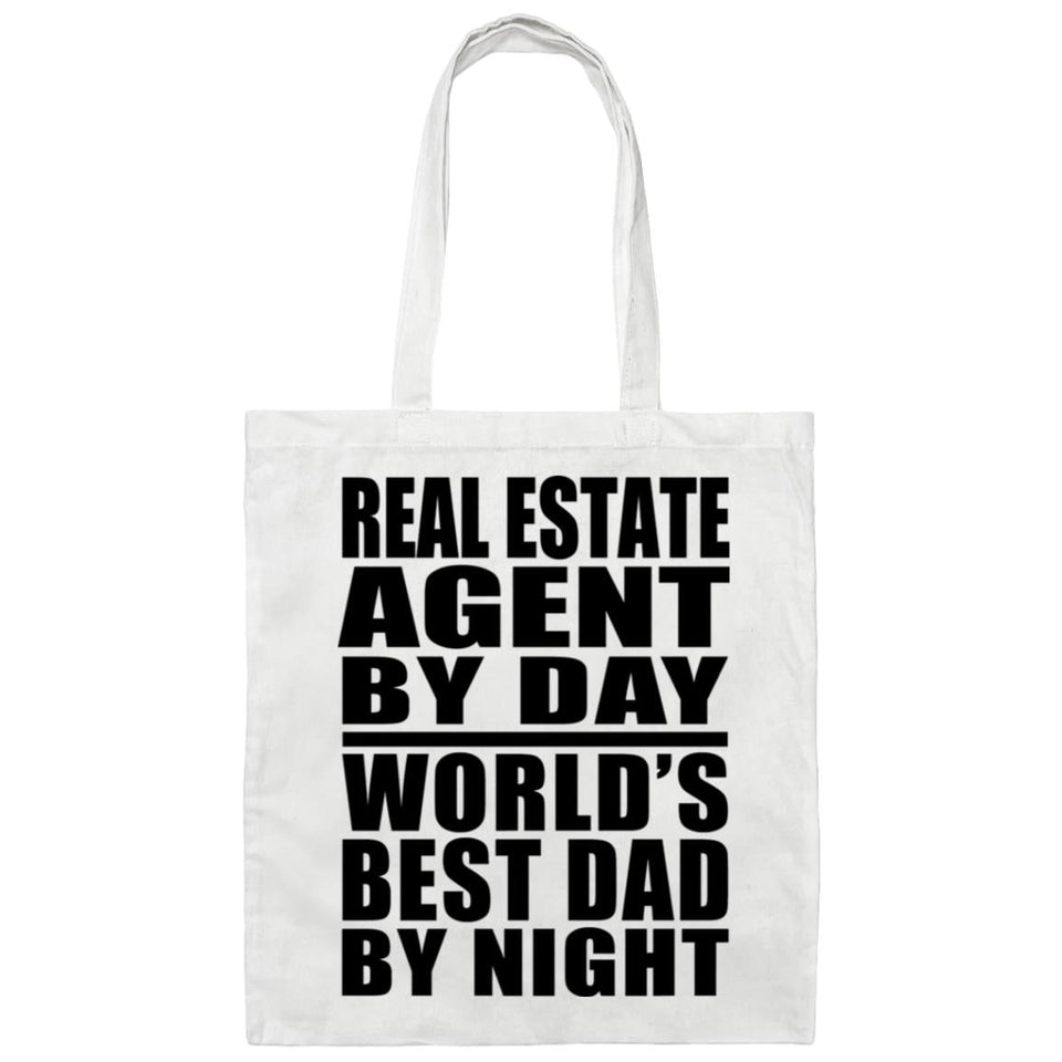 Real Estate Agent By Day World's Best Dad By Night - Tote Bag White