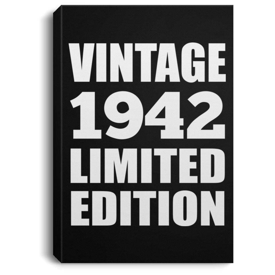 82nd Birthday Vintage 1942 Limited Edition - Canvas Portrait