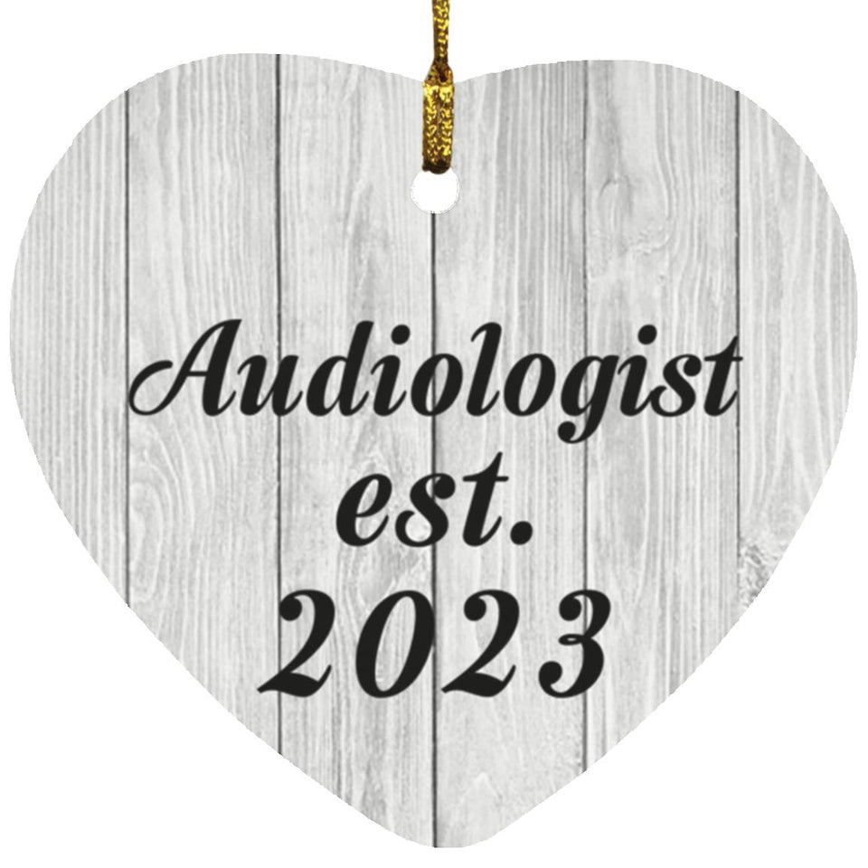 Audiologist Established Est. 2023 - Heart Ornament F
