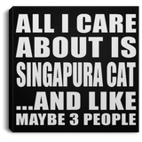 All I Care About Is Singapura Cat - Canvas Square