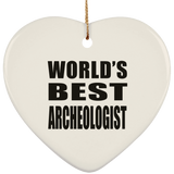 World's Best Archeologist - Heart Ornament