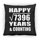 Happy 86th Anniversary Square Root of 7396 Years & Counting - Throw Pillow Black