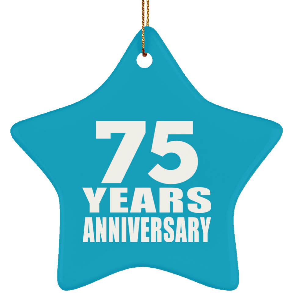 75th Anniversary 75 Years - Star Ornament