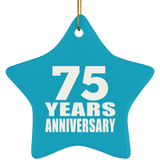 75th Anniversary 75 Years - Star Ornament