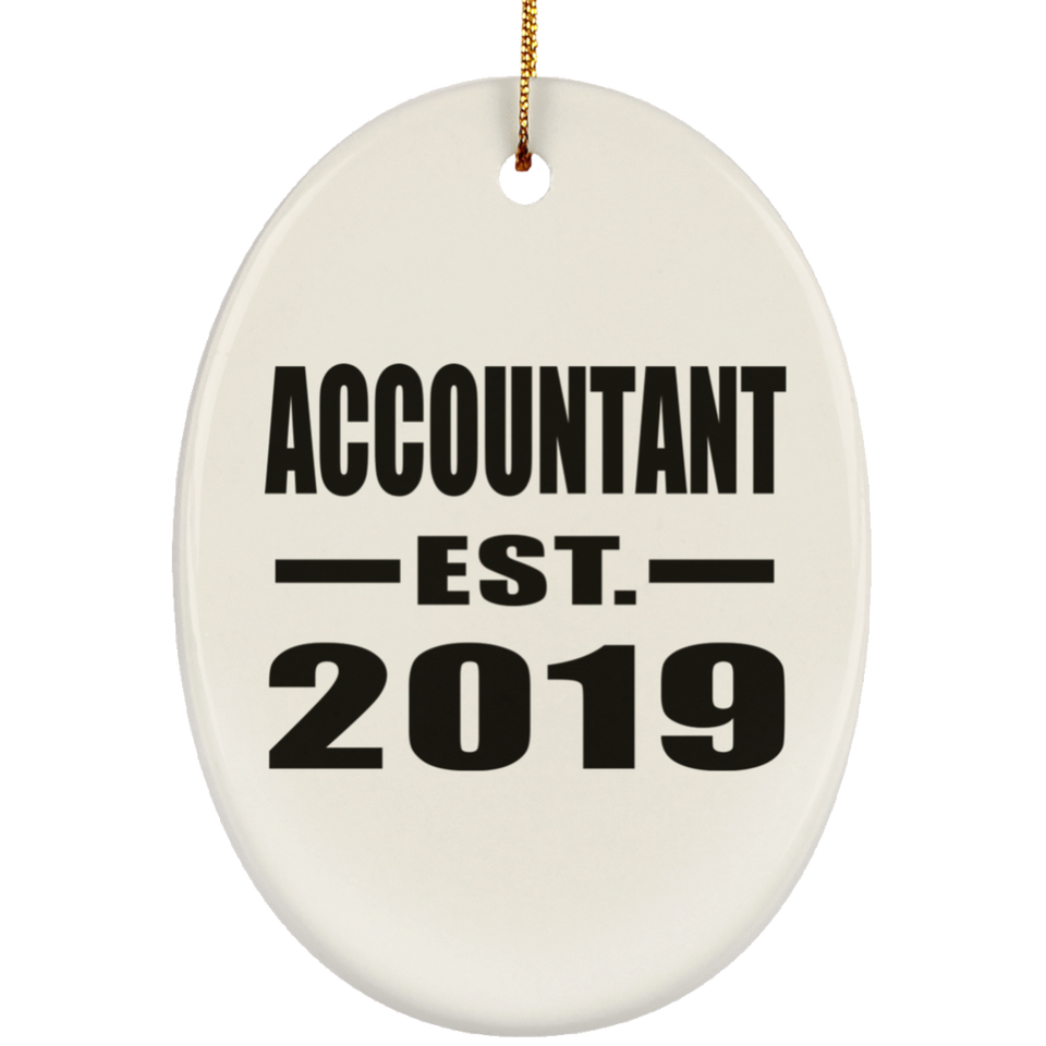 Accountant Established EST. 2019 - Oval Ornament