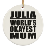 Julia World's Okayest Mum - Circle Ornament
