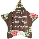 First Christmas With My Granddaughter - Star Ornament A