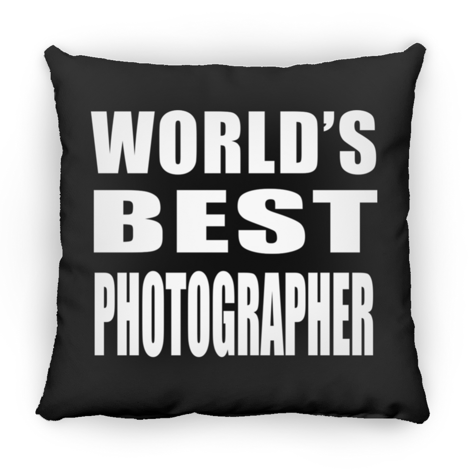World's Best Photographer - Throw Pillow Black