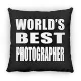 World's Best Photographer - Throw Pillow Black