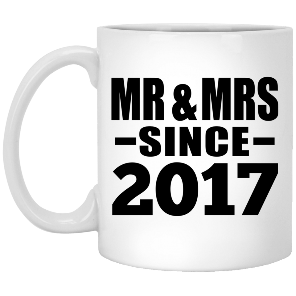 7th Anniversary Mr & Mrs Since 2017 - 11 Oz Coffee Mug