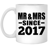 7th Anniversary Mr & Mrs Since 2017 - 11 Oz Coffee Mug