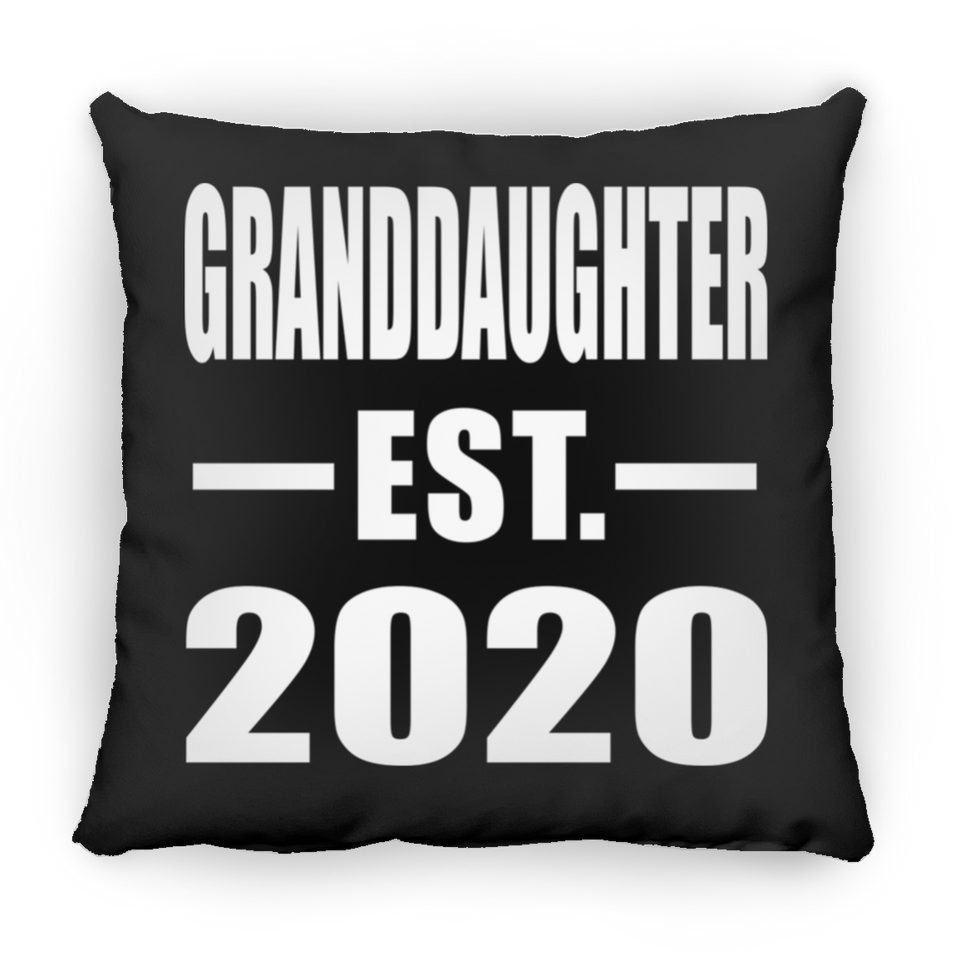 Granddaughter Established EST. 2020 - Throw Pillow Black
