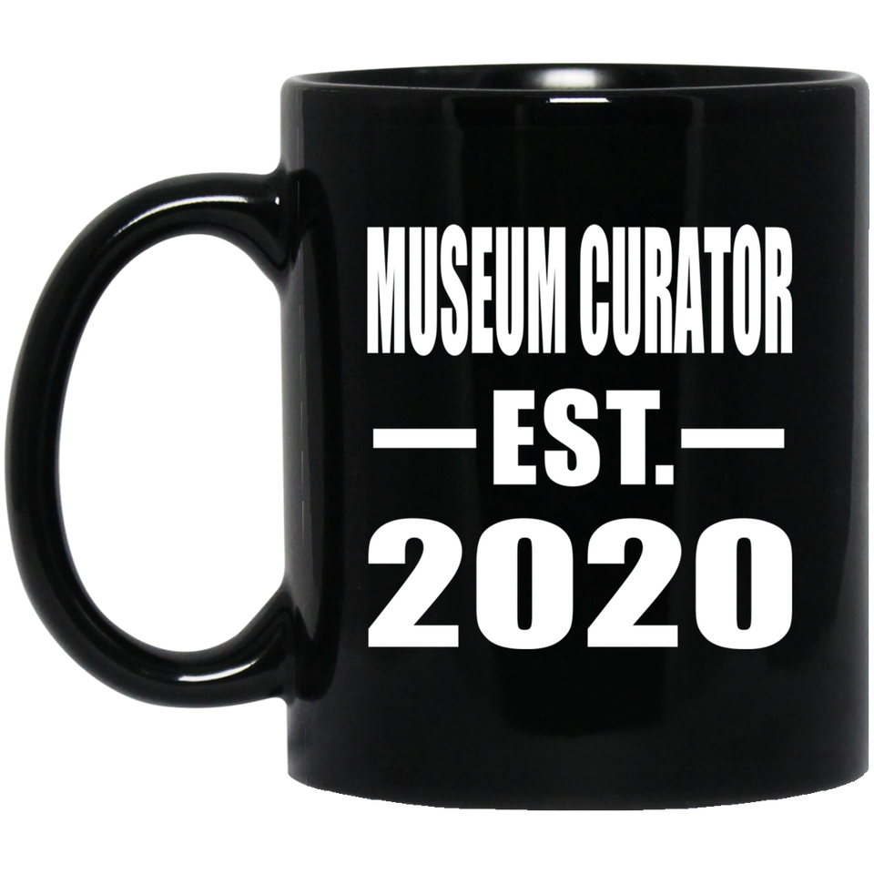 Museum Curator Established EST. 2020 - 11oz Coffee Mug Black