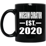 Museum Curator Established EST. 2020 - 11oz Coffee Mug Black