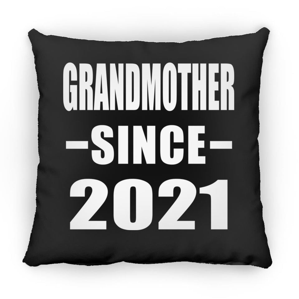 Grandmother Since 2021 - Throw Pillow Black
