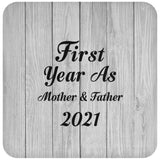 First Year As Mother & Father 2021 - Drink Coaster F