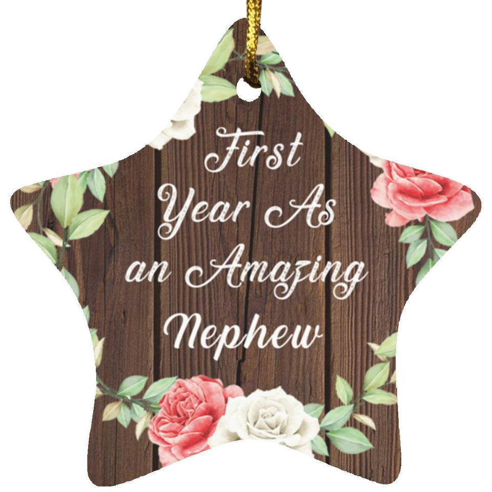 First Year As An Amazing Nephew - Star Ornament A