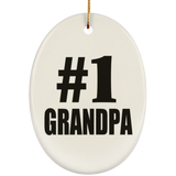 Number One #1 Grandpa - Oval Ornament