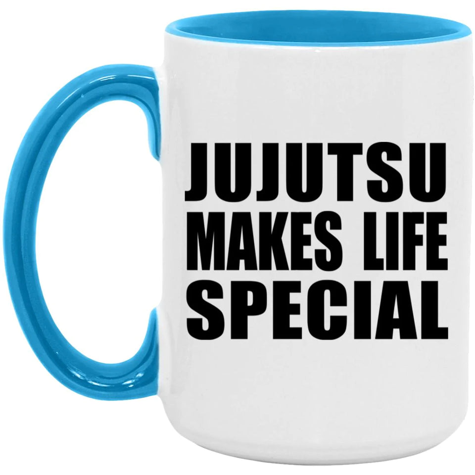Jujutsu Makes Life Special - 15oz Accent Mug Blue