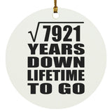 89th Anniversary Square Root of 7921 Years Lifetime To Go - Circle Ornament