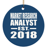 Market Research Analyst Established EST. 2018 - Circle Ornament