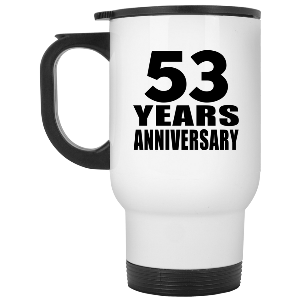 53rd Anniversary 53 Years - White Travel Mug