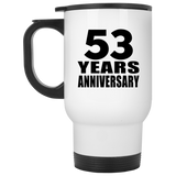 53rd Anniversary 53 Years - White Travel Mug