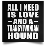 All I Need Is Love And A Transylvanian Hound - Poster Square