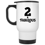 2nd Birthday 2 & Fabulous - White Travel Mug
