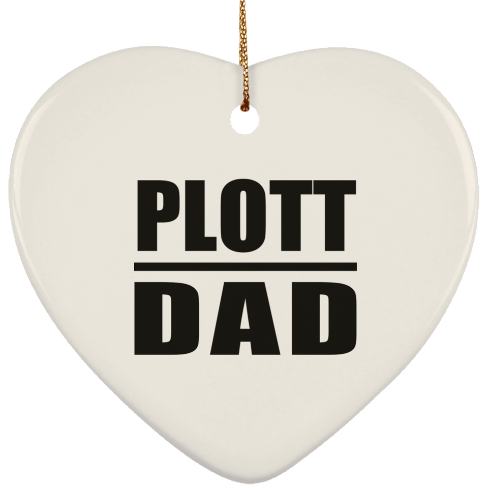 Plott Dad - Heart Ornament