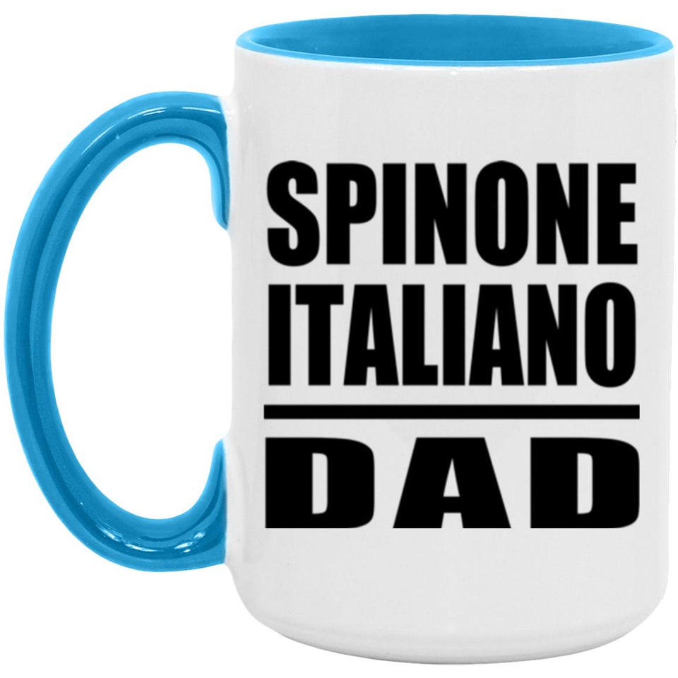 Spinone Italiano Dad - 15oz Accent Mug Blue