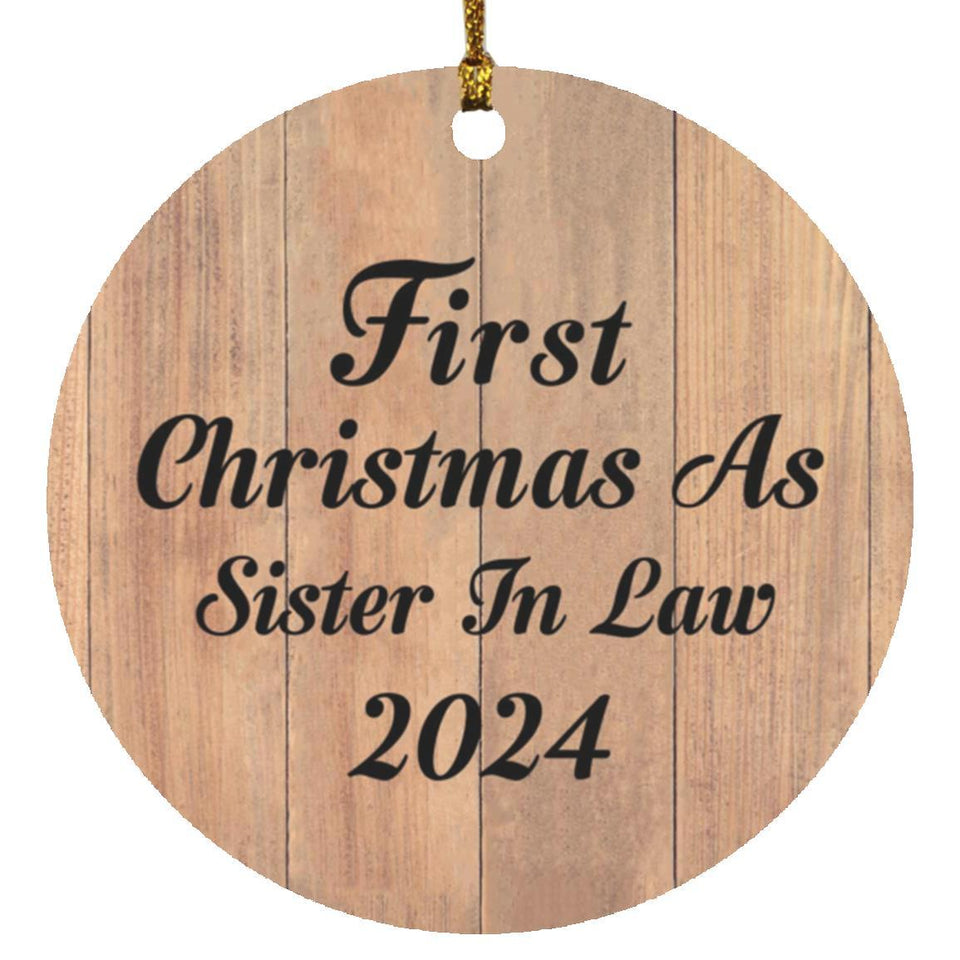 First Christmas As Sister In Law 2024 - Circle Ornament C