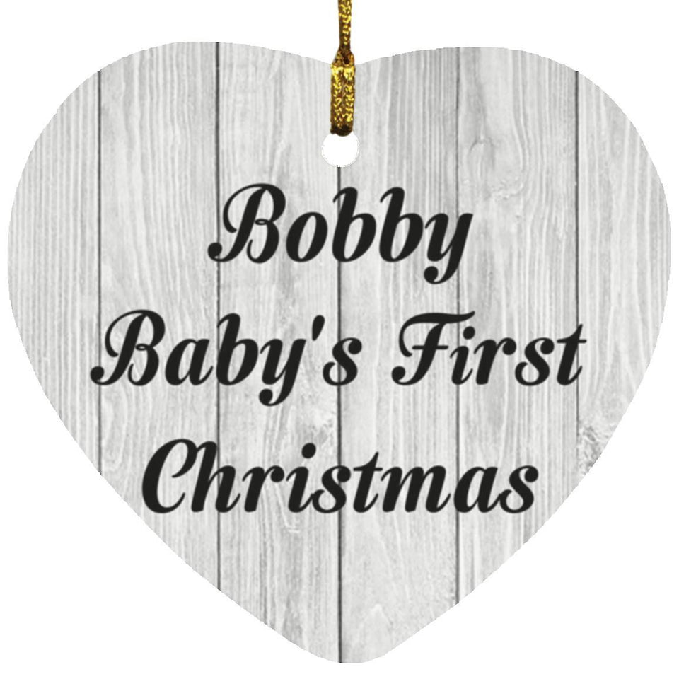 Bobby Baby's First Christmas - Heart Ornament F