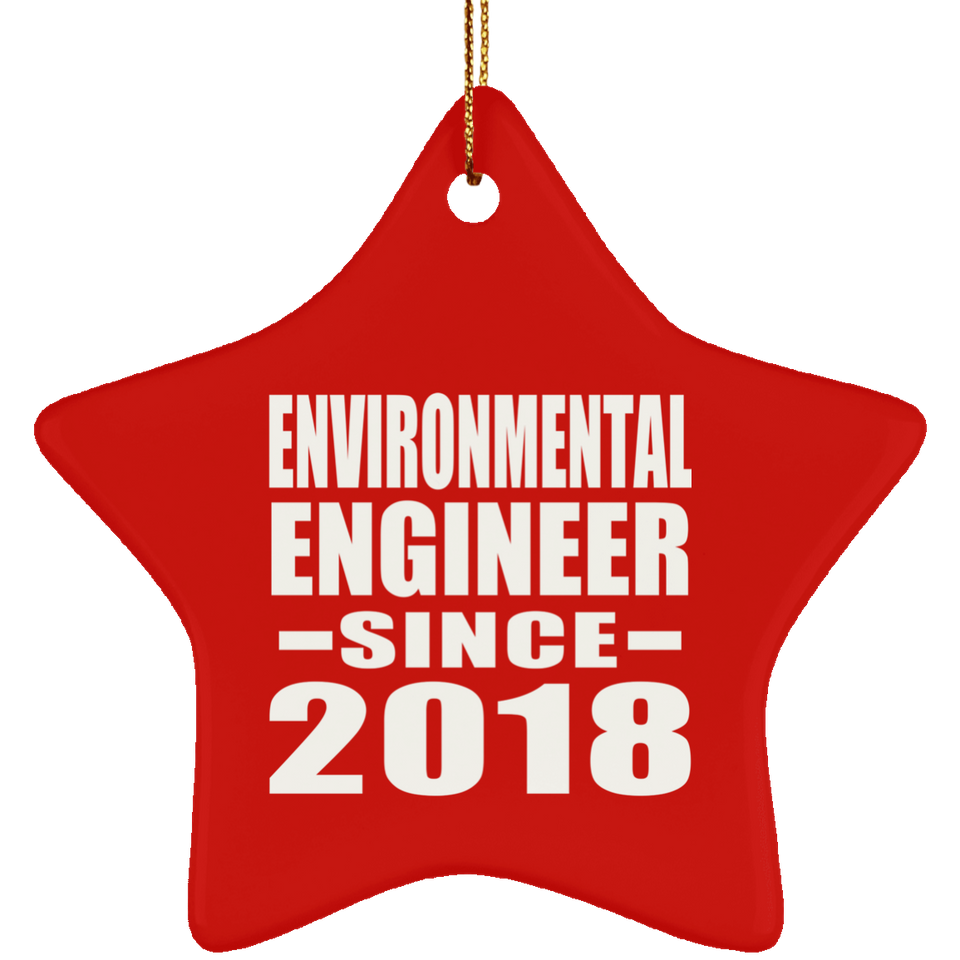 Environmental Engineer Since 2018 - Star Ornament