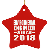 Environmental Engineer Since 2018 - Star Ornament