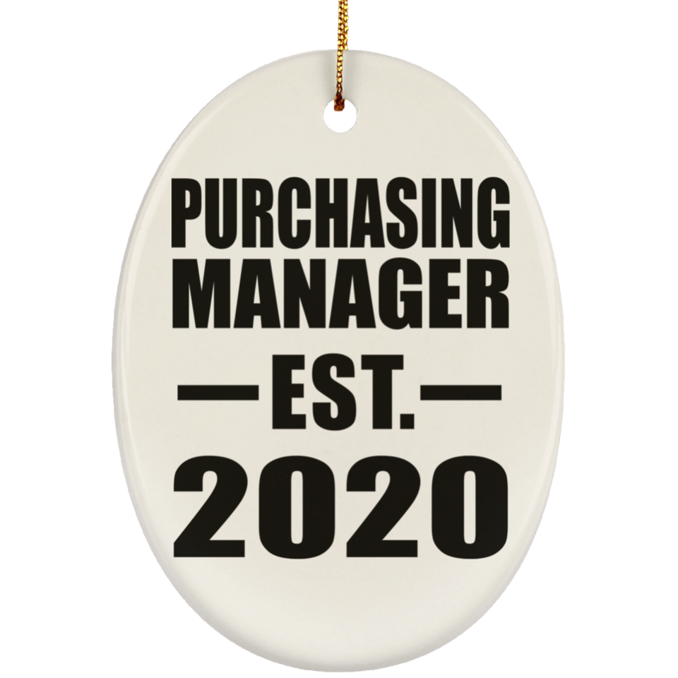 Purchasing Manager Established EST. 2020 - Oval Ornament